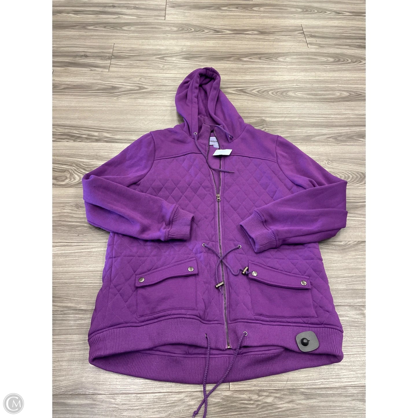 Jacket Puffer & Quilted By Laura Scott In Purple, Size: Xl