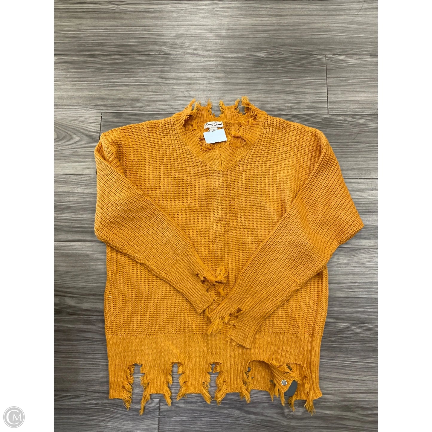 Sweater By Caren Sport In Yellow, Size: 3x
