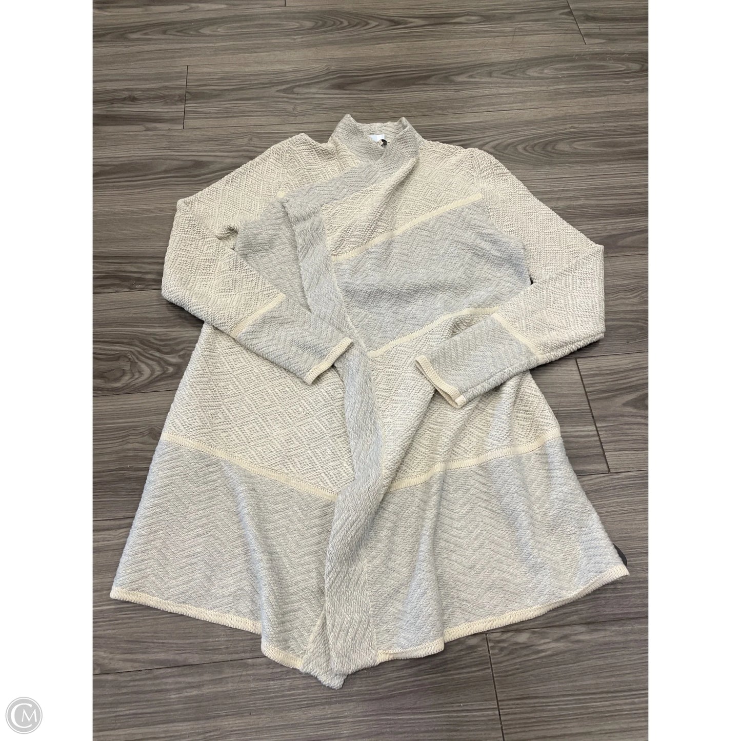 Cardigan By Lucky Brand In Grey & White, Size: M