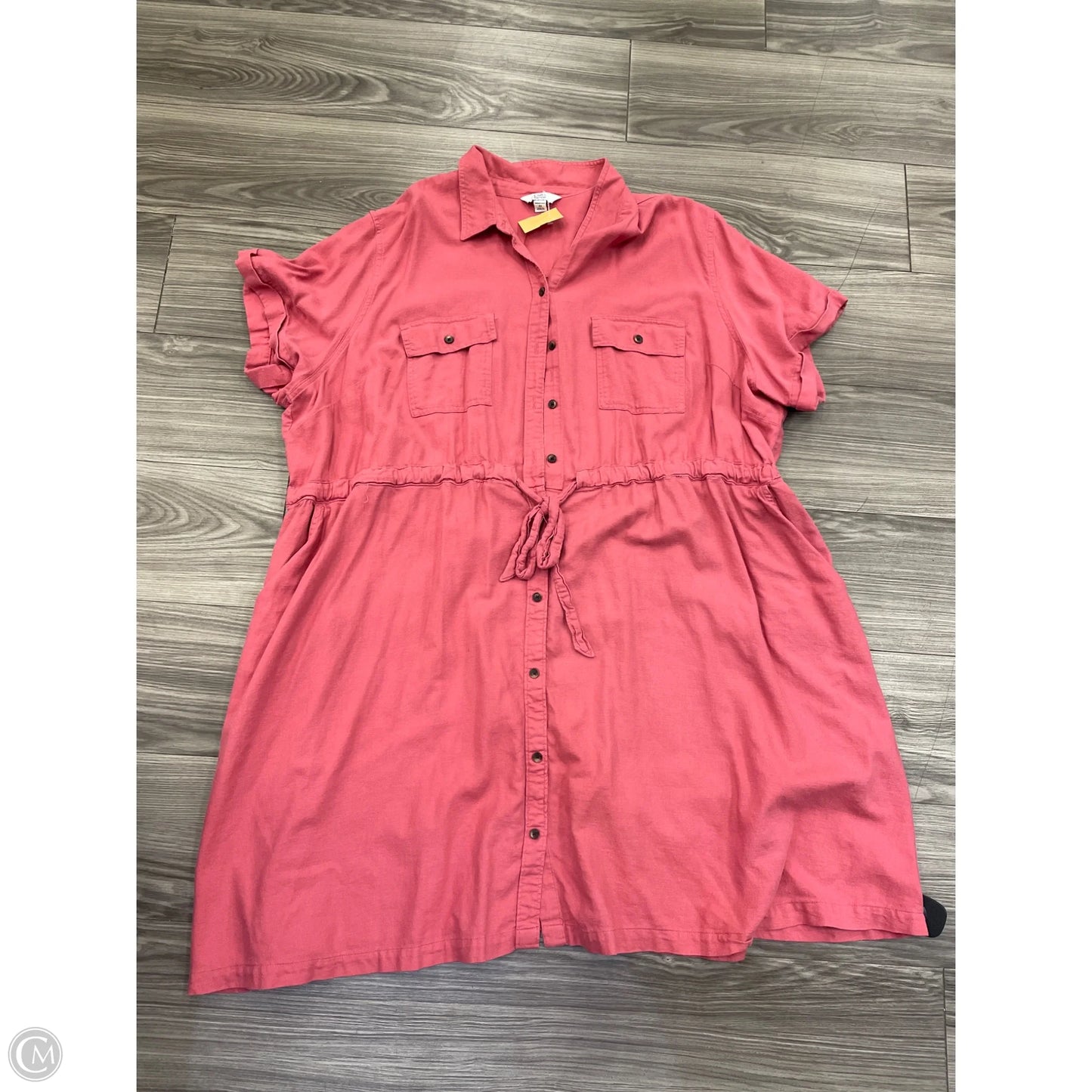 Dress Casual Midi By Croft And Barrow In Red, Size: 4x