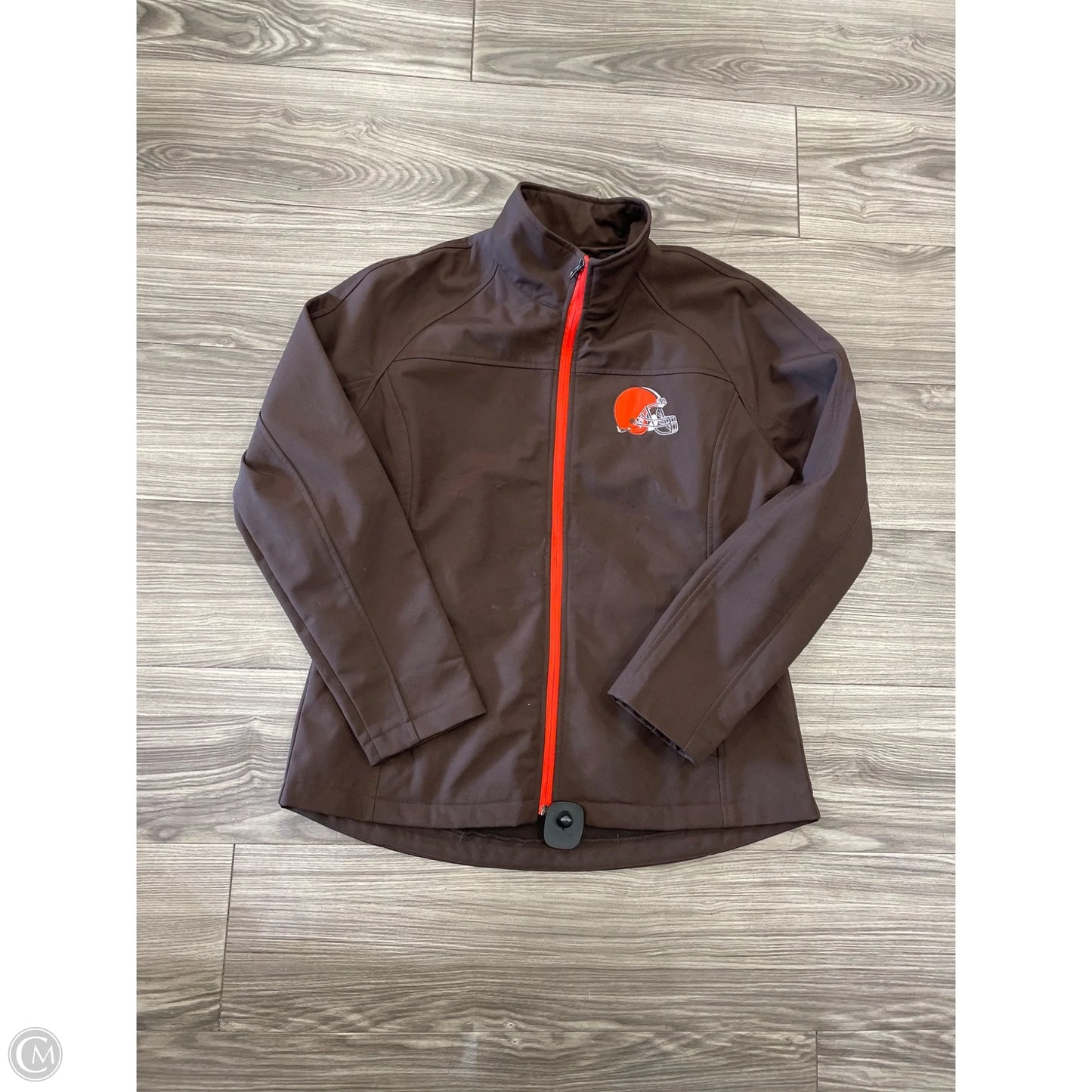 Jacket Windbreaker By Nfl In Brown, Size: L