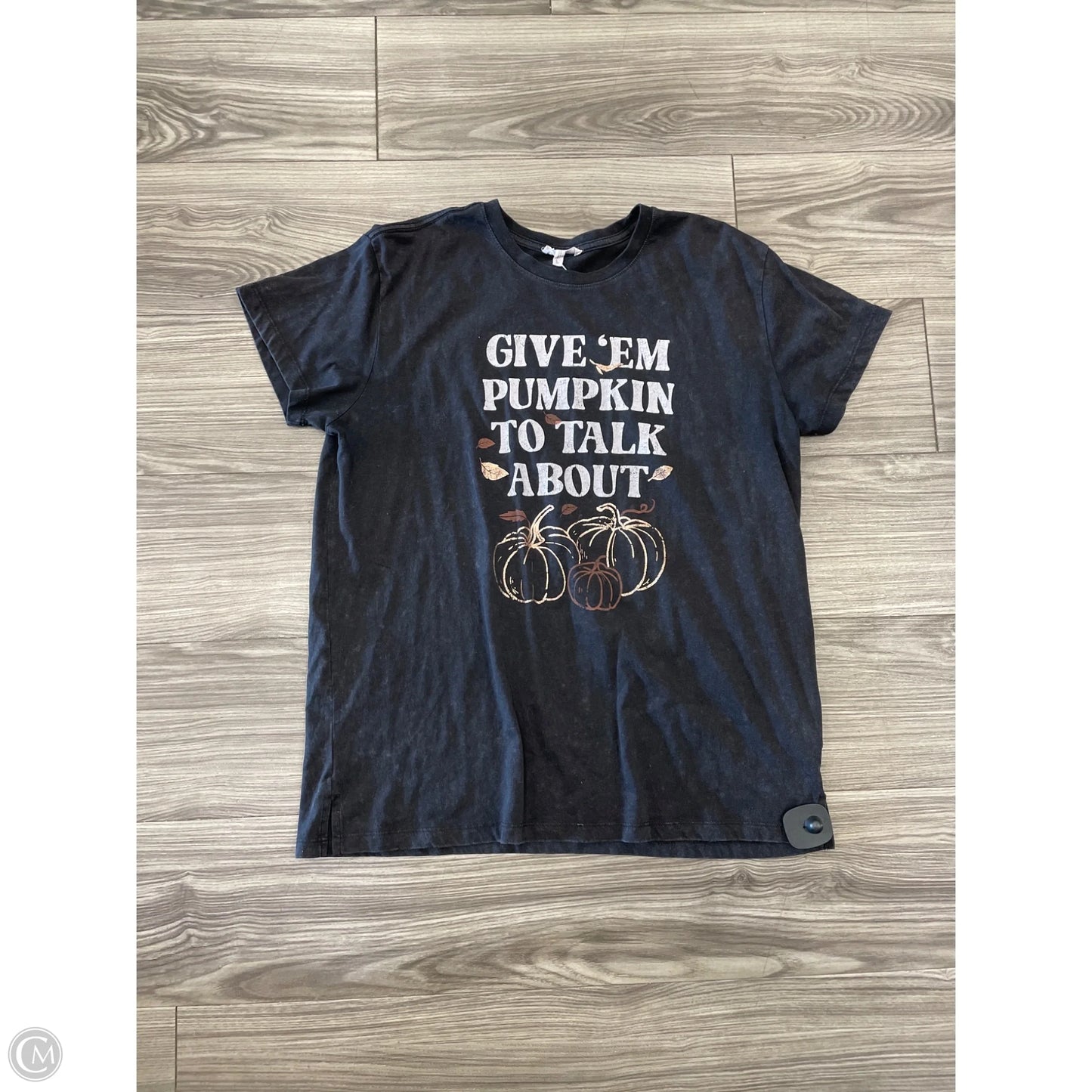 Top Short Sleeve By Maurices In Black, Size: L