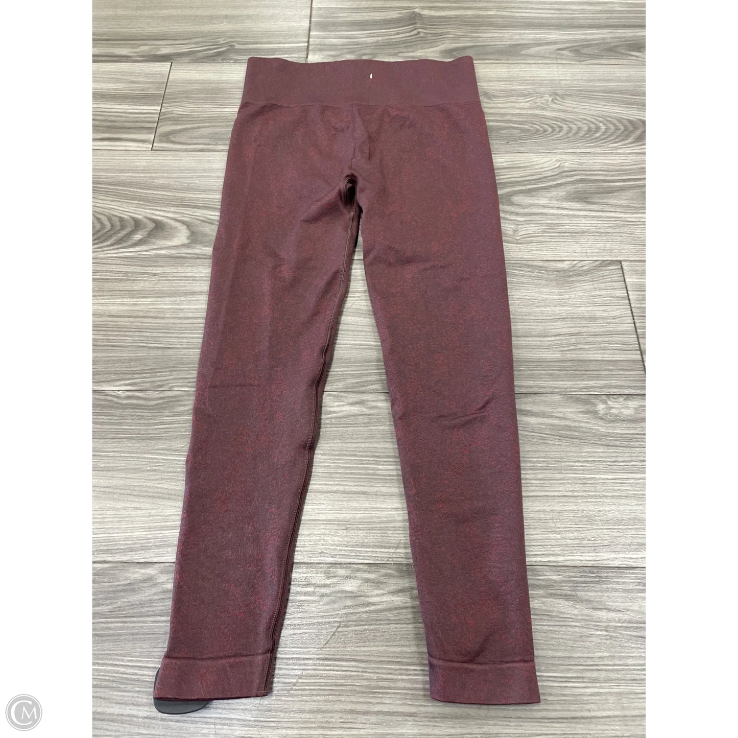 Athletic Leggings By Gym Shark In Maroon, Size: L