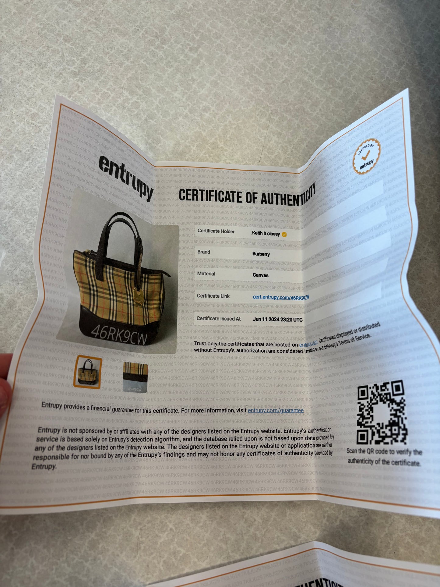 Handbag Luxury Designer By Burberry, Size: Medium