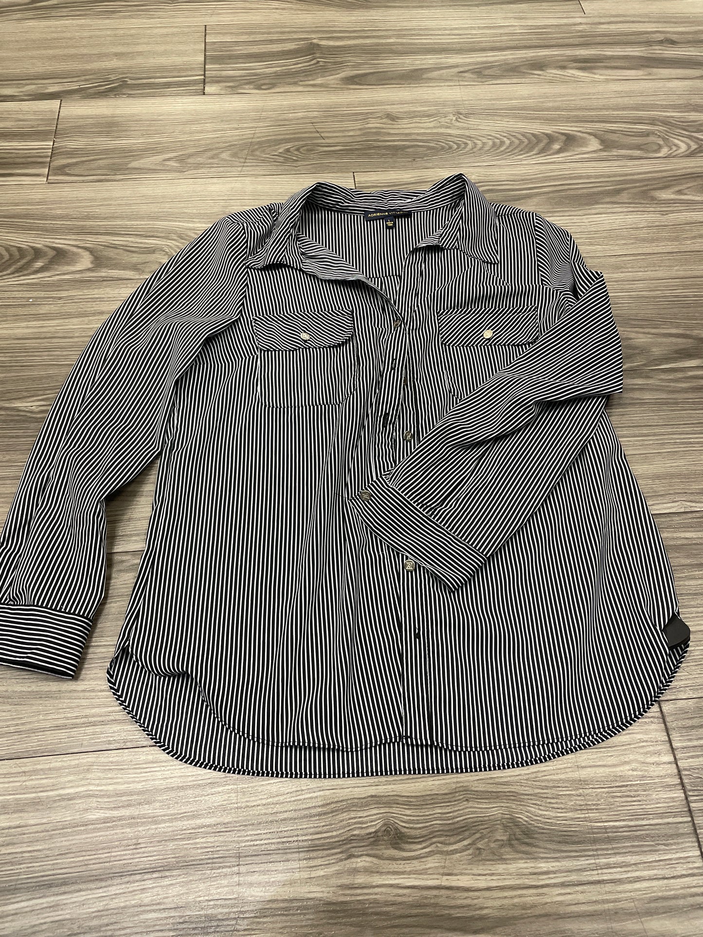 Blouse Long Sleeve By Adrienne Vittadini Size: L