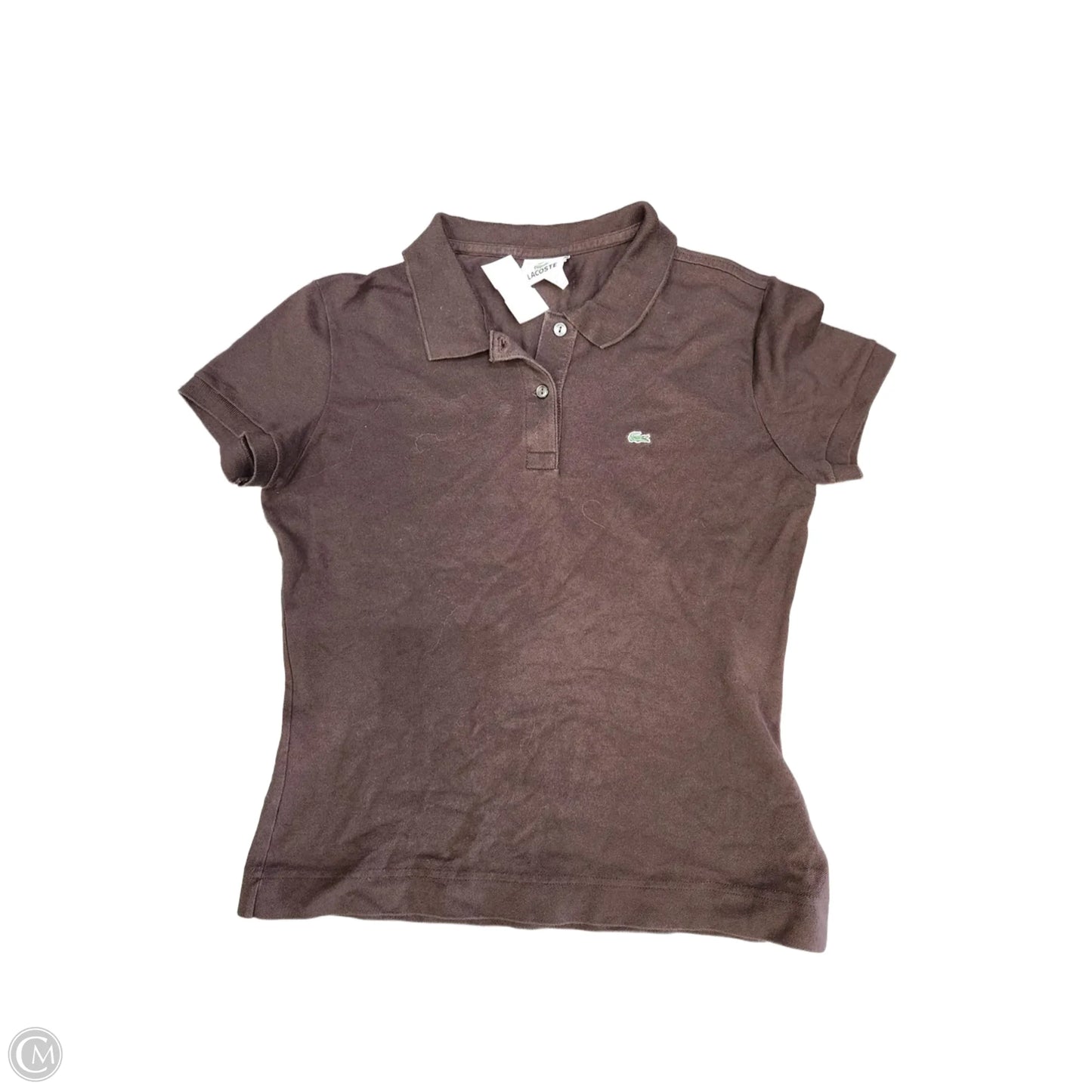Top Short Sleeve Designer By Lacoste In Brown, Size: 12