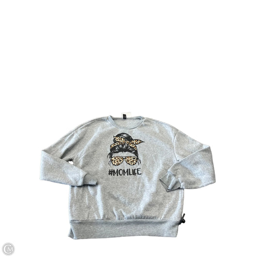 Sweatshirt Crewneck By Shein In Grey, Size: M