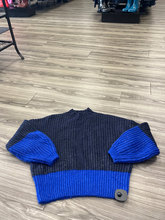 Sweater By Elodie In Black & Blue, Size: S