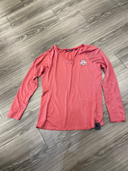 Top Long Sleeve By Cutter And Buck In Red, Size: L