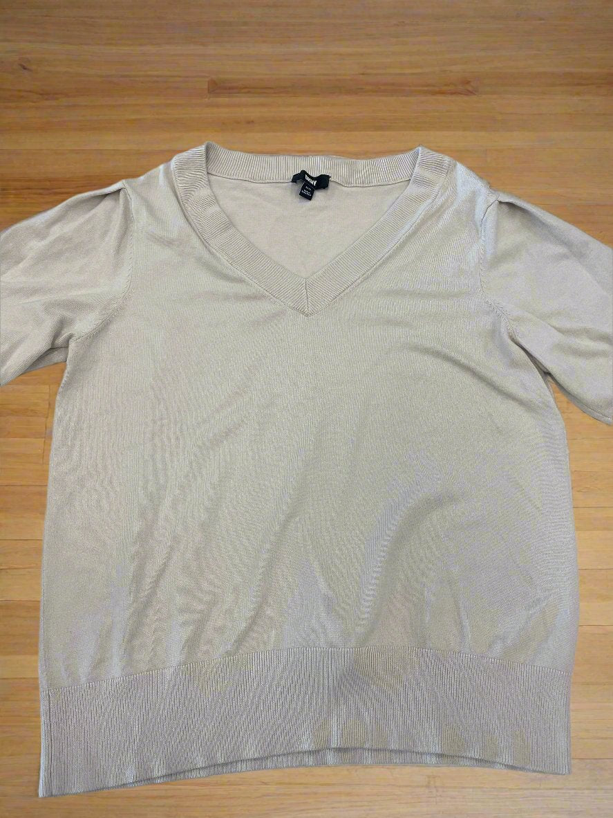 Sweatshirt Crewneck By Dkny In Tan, Size: Xl