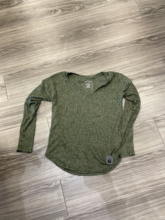 Top Long Sleeve By American Eagle In Green, Size: L