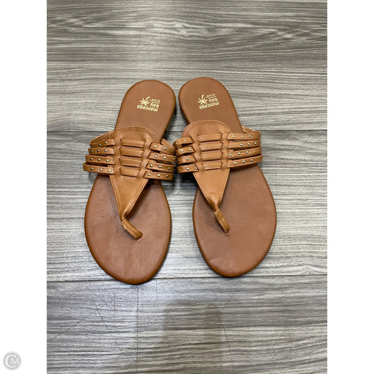 Sandals Flats By Montego Bay In Brown, Size: 7
