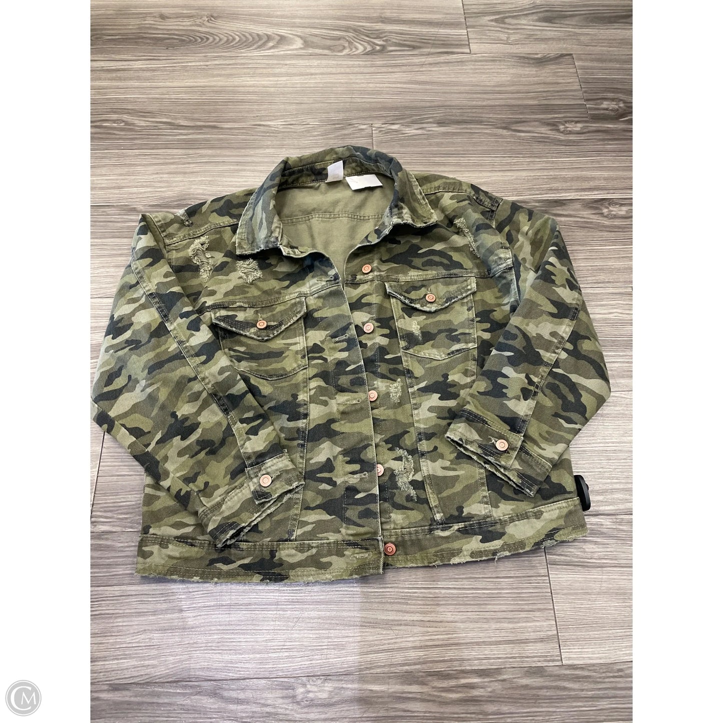 Jacket Denim By No Boundaries In Camouflage Print, Size: Xl