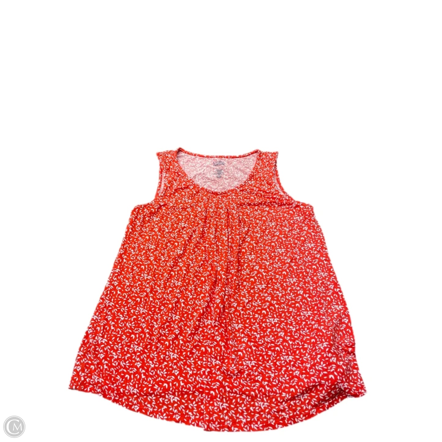 Tank Top By Croft And Barrow In Orange & White, Size: L