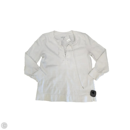 Blouse Long Sleeve By Loft In White, Size: Xs