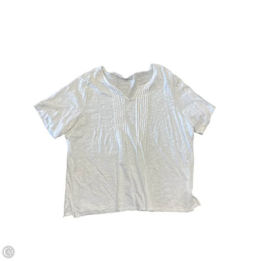 Top Short Sleeve By Talbots In White, Size: 3x