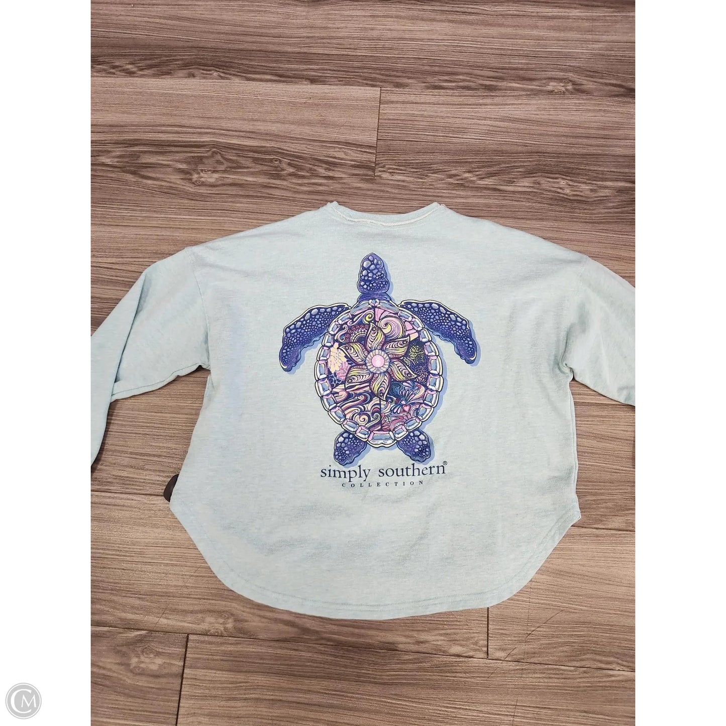 Sweatshirt Crewneck By Simply Southern In Blue, Size: L