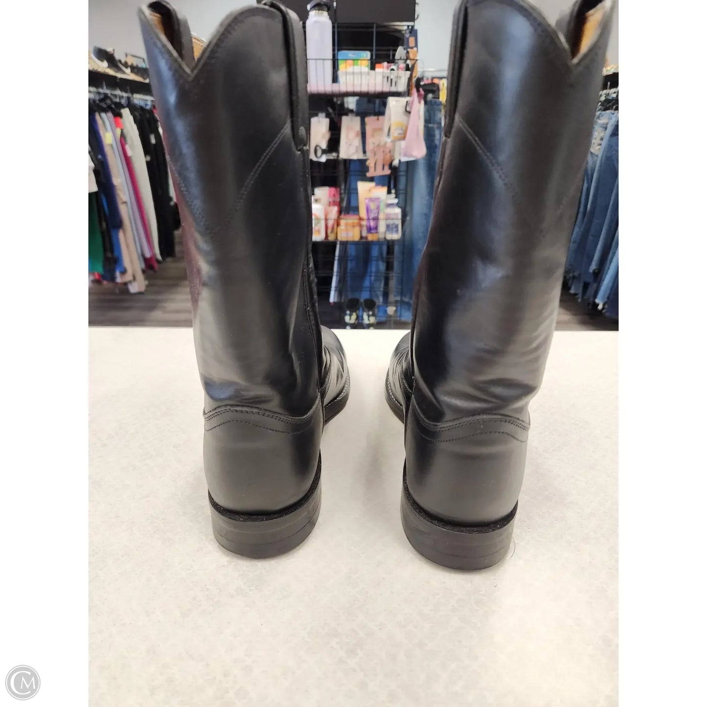 Boots Western By Justin In Black, Size: 9