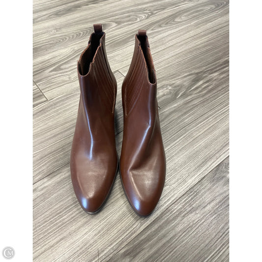 Boots Ankle Heels By J. Crew In Brown, Size: 10