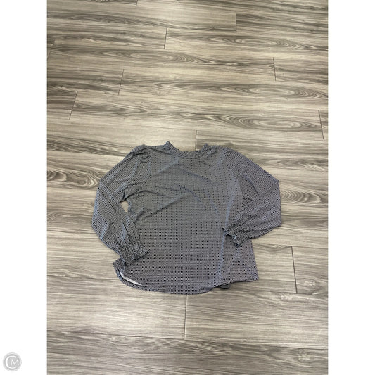 Top Long Sleeve By Adrianna Papell In Black & White, Size: Xl
