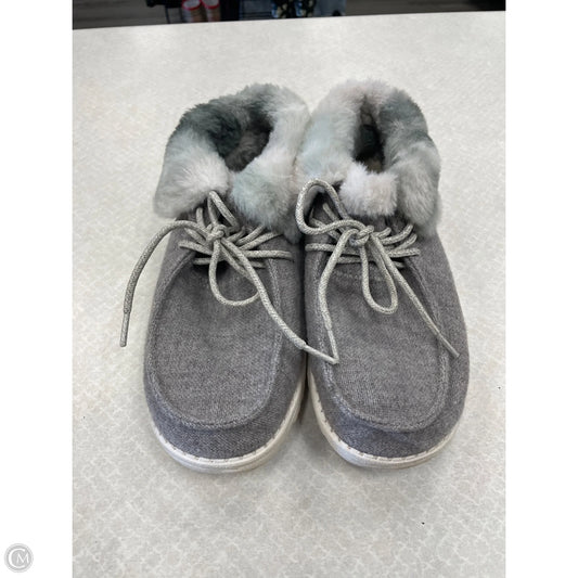 Boots Ankle Flats By Hey Dude In Grey, Size: 7