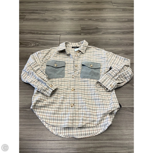 Jacket Shirt By Mine In Plaid Pattern, Size: S