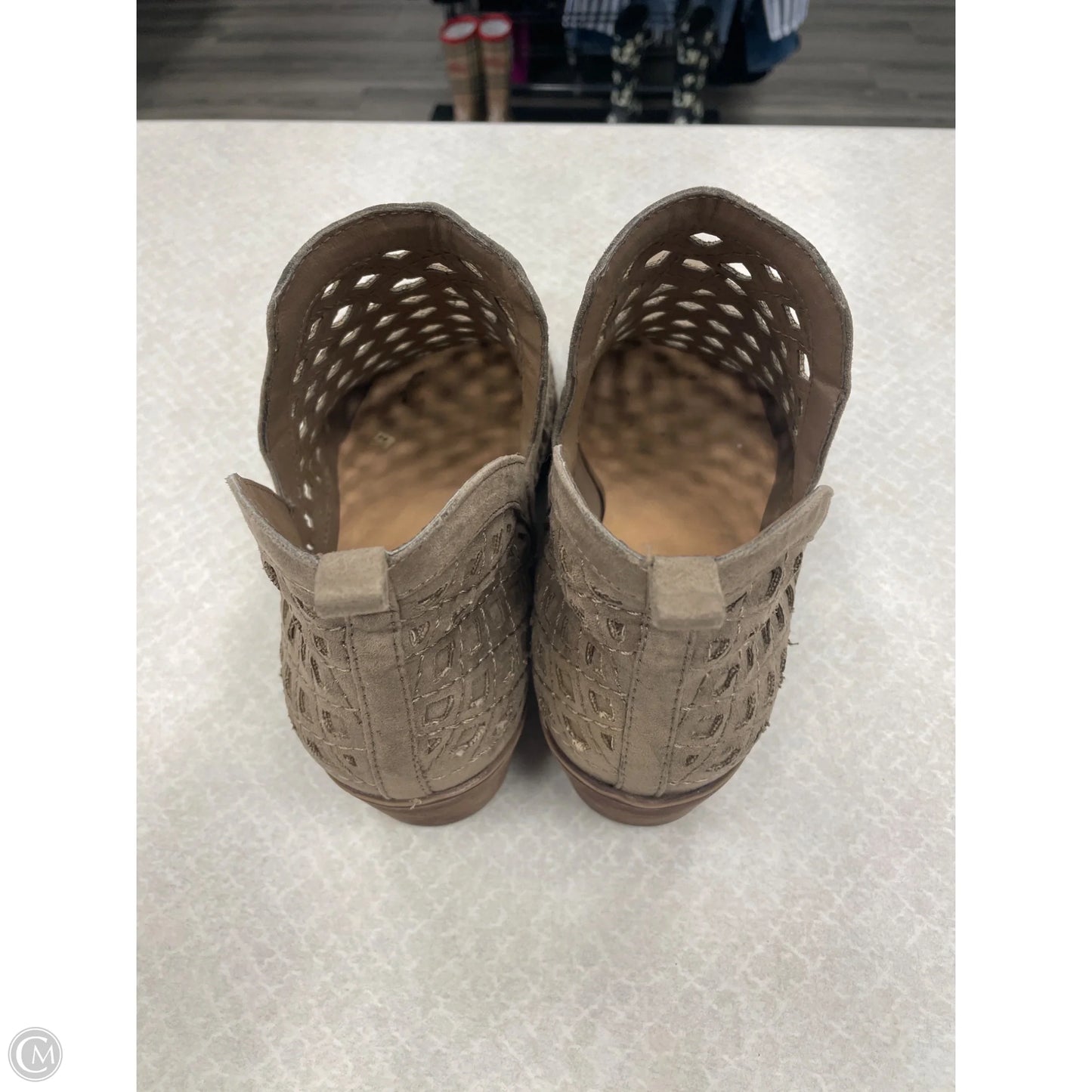 Boots Ankle Heels By Mossimo In Tan, Size: 10