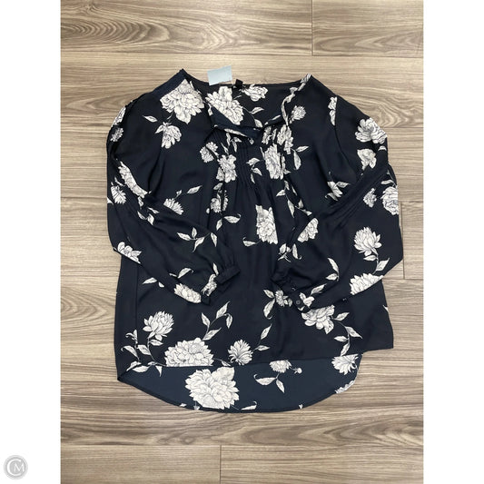 Top Long Sleeve By Roz And Ali In Floral Print, Size: 1x
