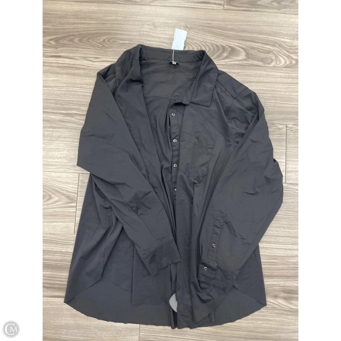 Blouse Long Sleeve By Cmc In Black, Size: 2x