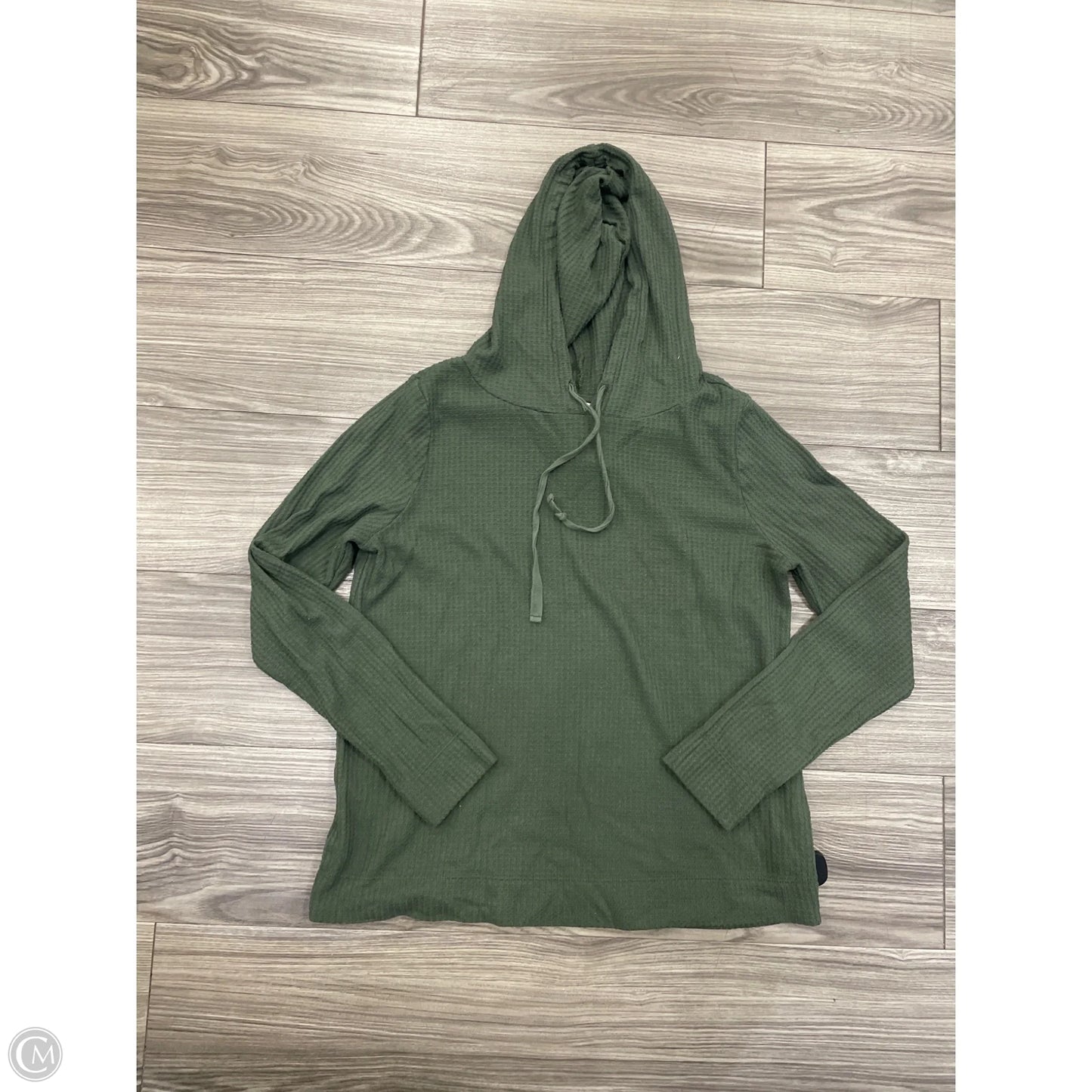 Sweatshirt Hoodie By Loft In Green, Size: M