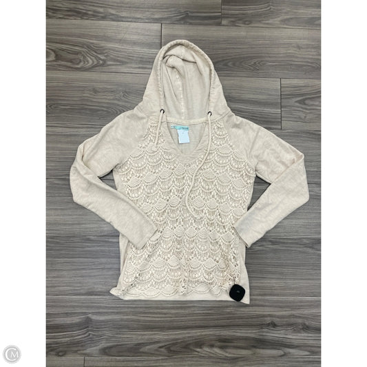Sweatshirt Hoodie By Maurices In Cream, Size: M