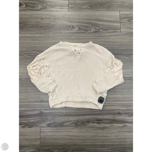 Sweatshirt Collar By Taylor & Sage In Cream, Size: M