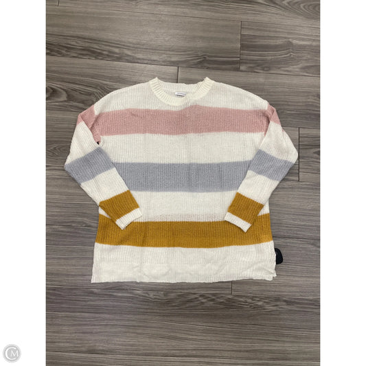 Sweatshirt Crewneck By Staccato In Striped Pattern, Size: S