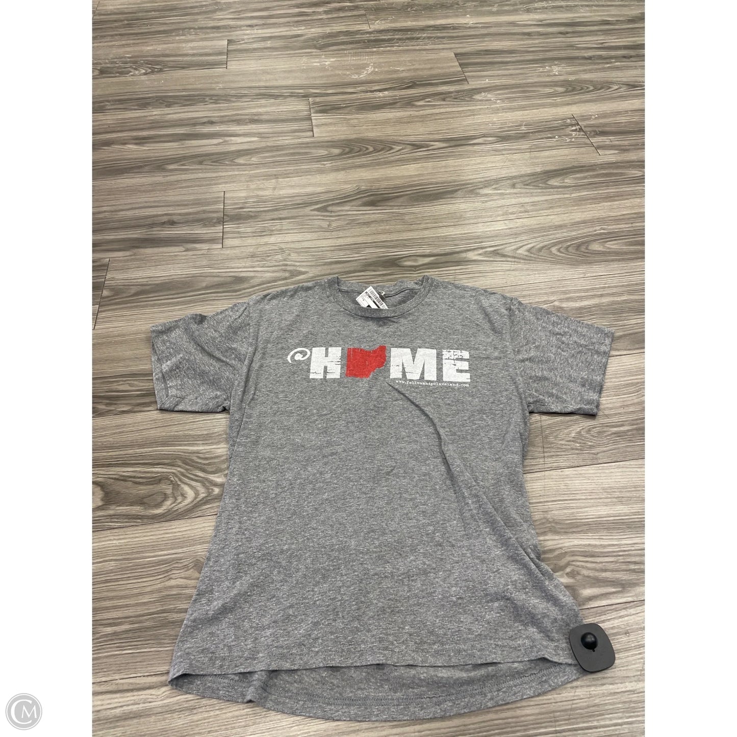 Top Short Sleeve By Next Level In Grey, Size: M