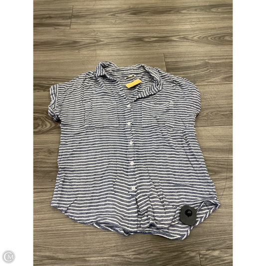 Top Short Sleeve By Beachlunchlounge In Striped Pattern, Size: M
