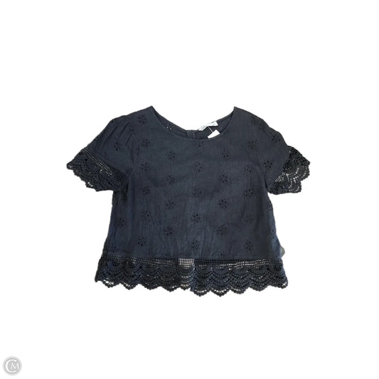 Top Short Sleeve By Hollister In Black, Size: L
