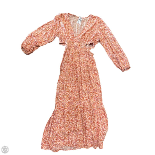 Dress Casual Maxi By Old Navy In Orange & Pink, Size: L