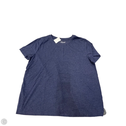 Top Short Sleeve Basic By Natural Reflections In Blue, Size: L