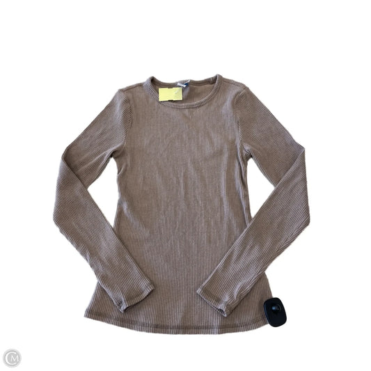 Top Long Sleeve Basic By Old Navy In Tan, Size: S