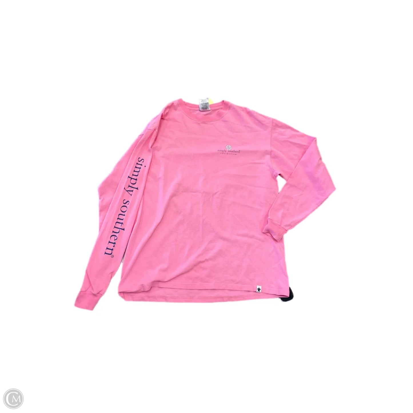 Top Long Sleeve By Simply Southern In Pink, Size: L