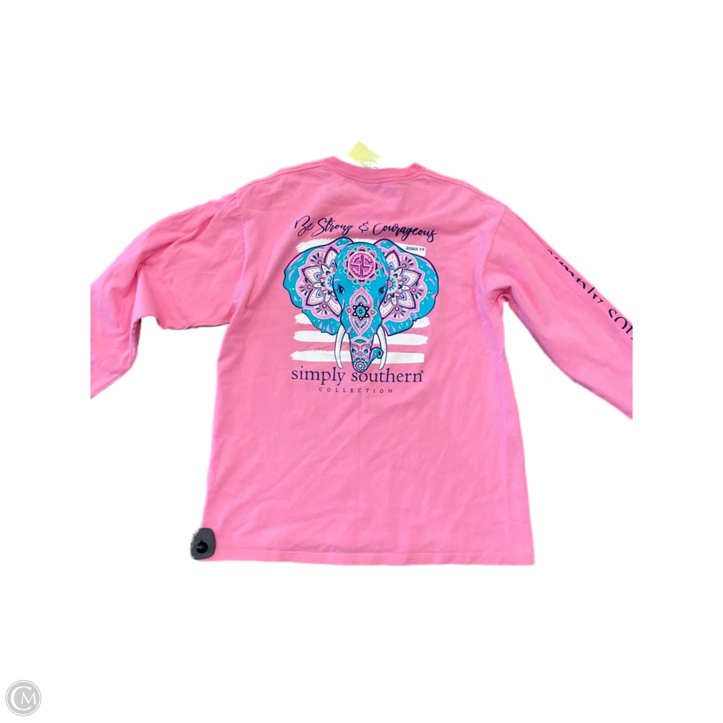 Top Long Sleeve By Simply Southern In Pink, Size: L
