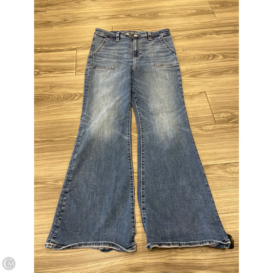 Jeans Flared By American Eagle In Blue Denim, Size: 16