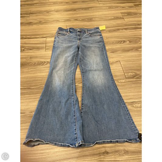 Jeans Flared By American Eagle In Blue Denim, Size: 16