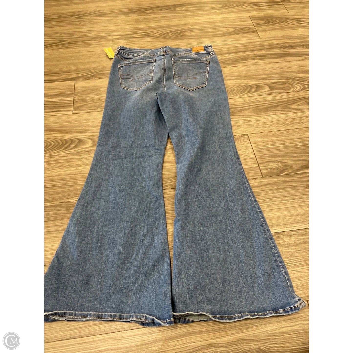 Jeans Flared By American Eagle In Blue Denim, Size: 16
