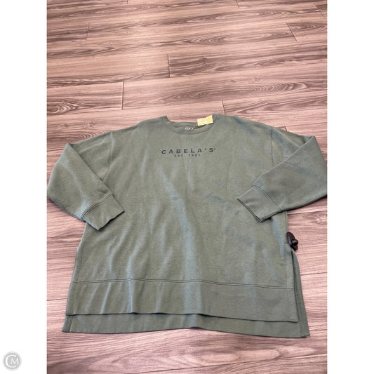 Sweatshirt Crewneck By Cabelas In Green, Size: L