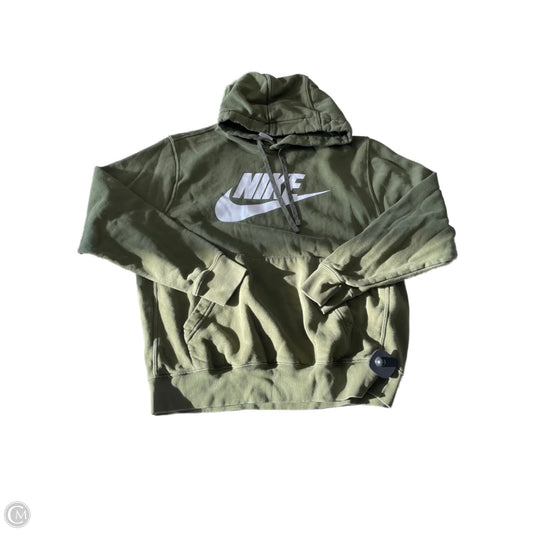 Sweatshirt Hoodie By Nike In Green, Size: M