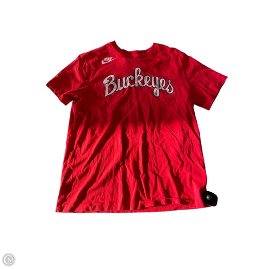 Top Short Sleeve By Nike In Red, Size: M