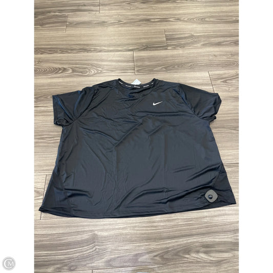 Athletic Top Short Sleeve By Nike In Black, Size: 3x