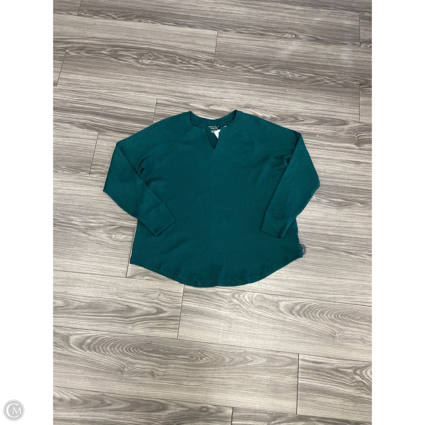 Top Long Sleeve By American Eagle In Green, Size: Xl