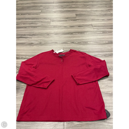 Top Long Sleeve By Clothes Mentor In Red, Size: Xl